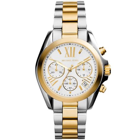 bradshaw chronograph two tone women's watch mk5974.